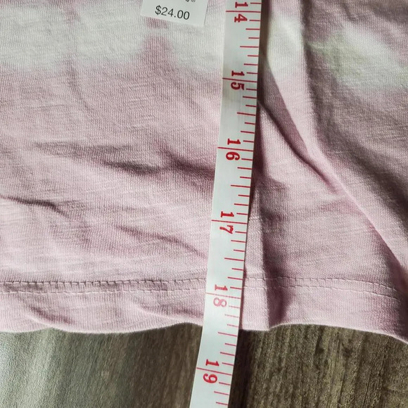 NWT SO Juniors' Cropped Boxy Tie Dye Tee Size Small Pink White - Picture 8 of 12